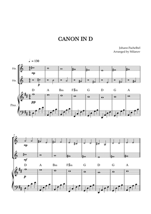 Book cover for Canon in D | Pachelbel | Horn in F Duet | Piano accompaniment