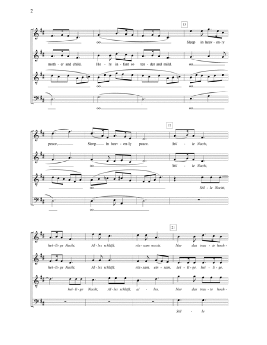 Silent Night 4-Part scores gallery preview page 2