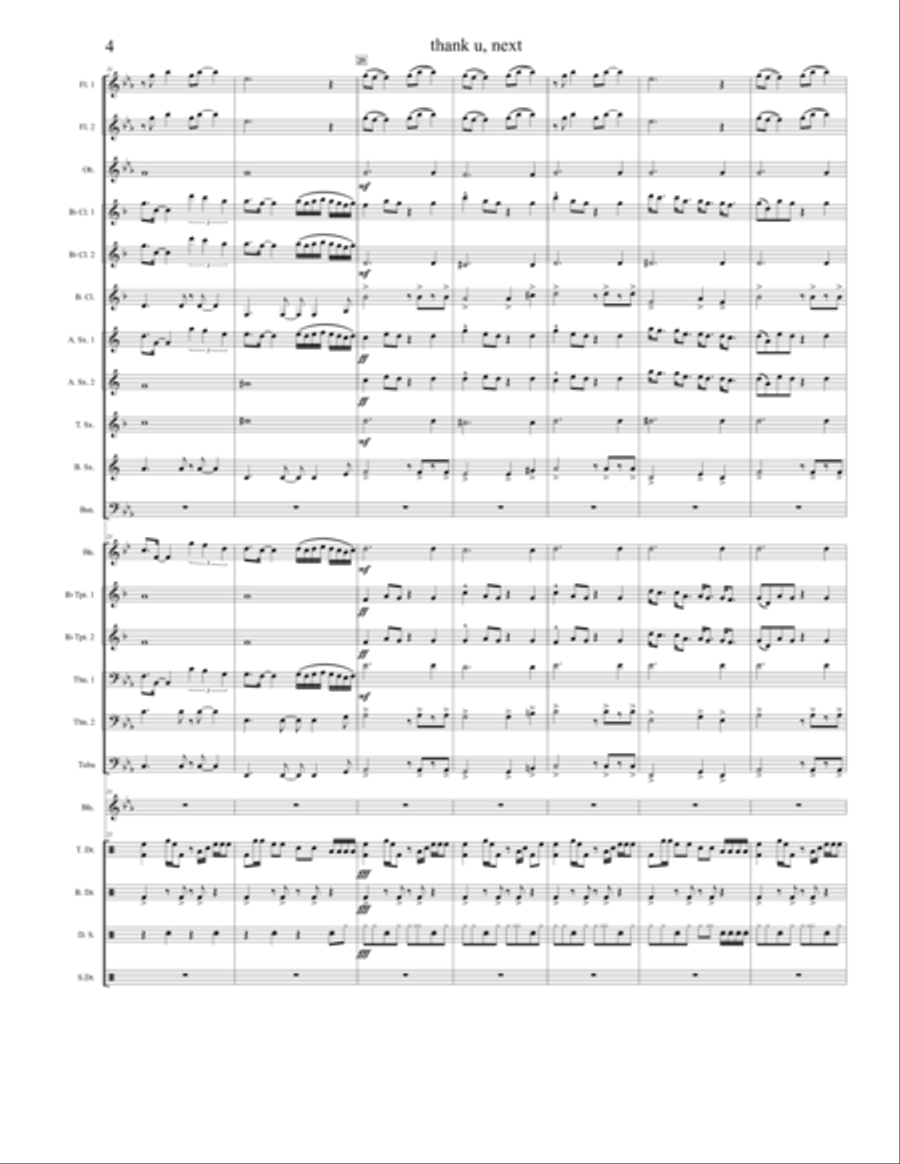Thank U, Next Marching Band scores gallery preview page 4