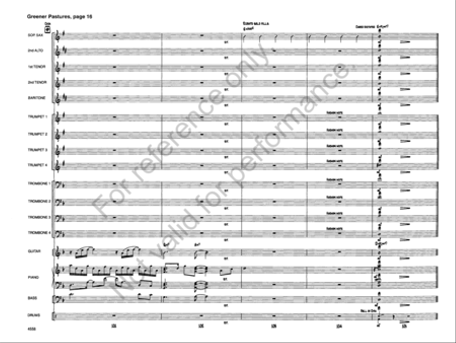 Greener Pastures Greener Pastures Jazz Ensemble scores gallery preview page 17