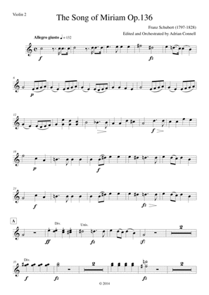 Schubert - The Song of Miriam Op.136 - Violin 2