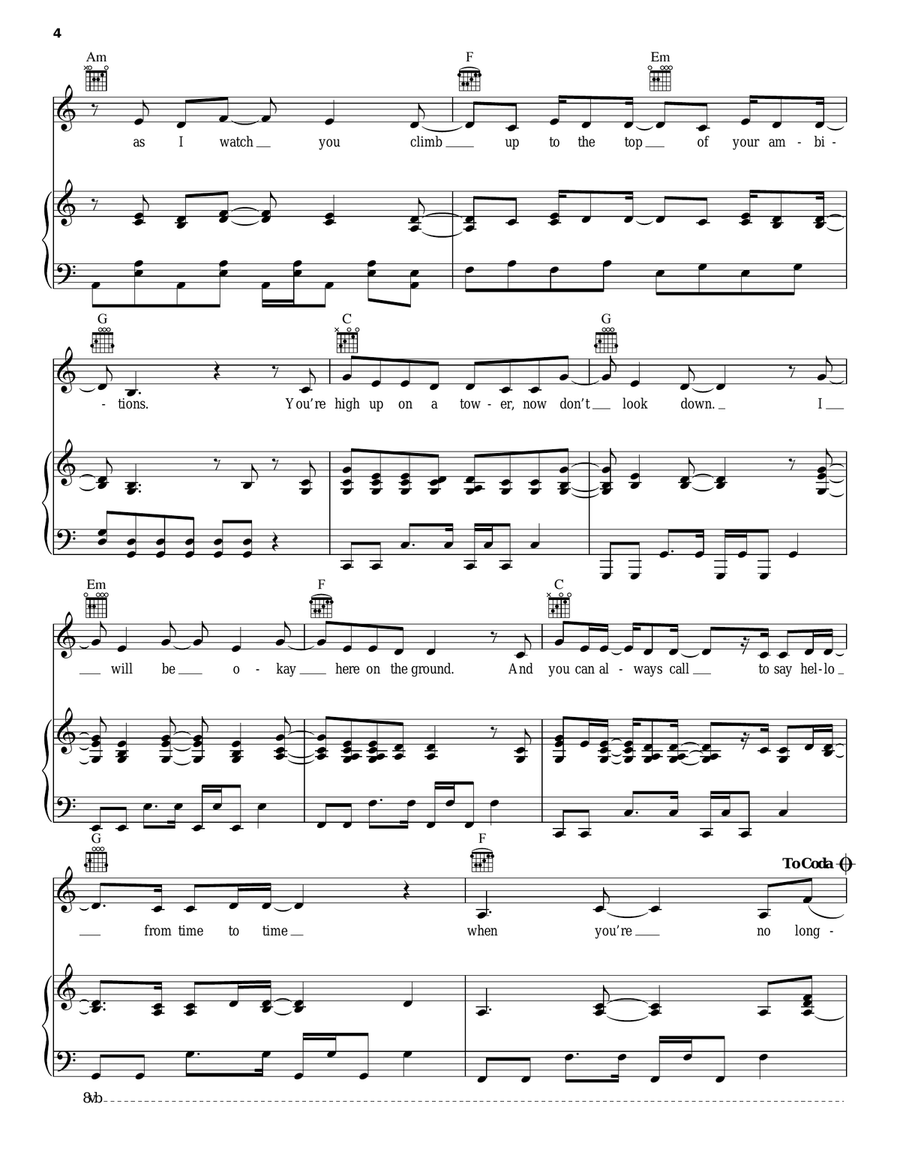 Tower (Don't Look Down) Acoustic Guitar scores gallery preview page 4