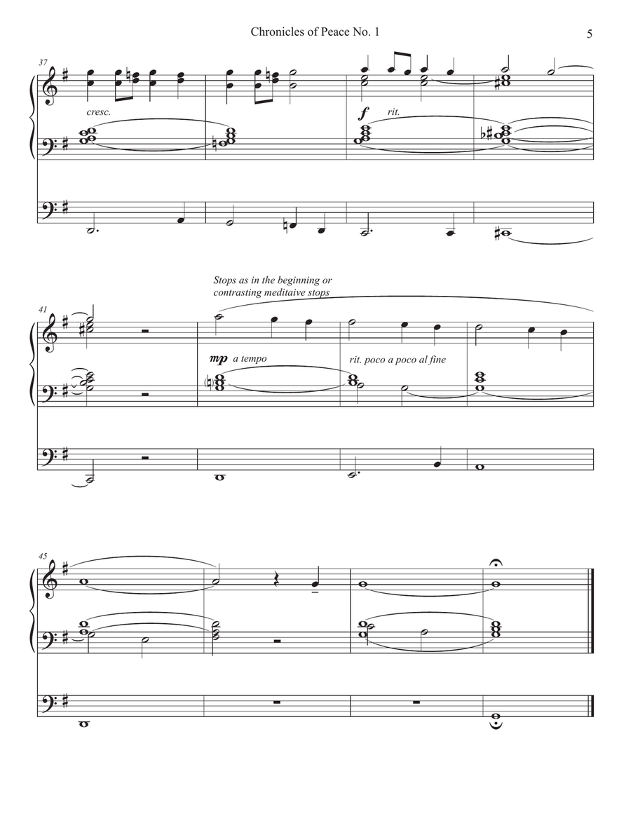 Chronicles of Peace Nos. 1-5 - Solo Organ Book Organ Solo scores gallery preview page 5