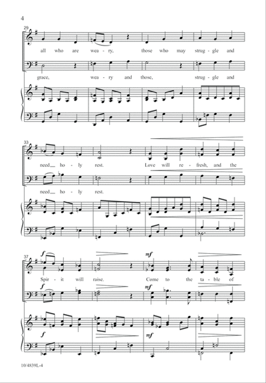 Table of Grace 4-Part scores gallery preview page 4