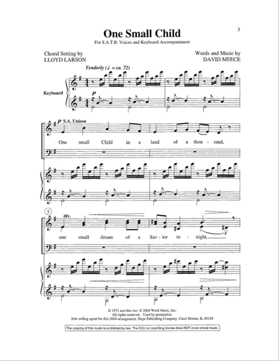 One Small Child Choir scores gallery preview page 3