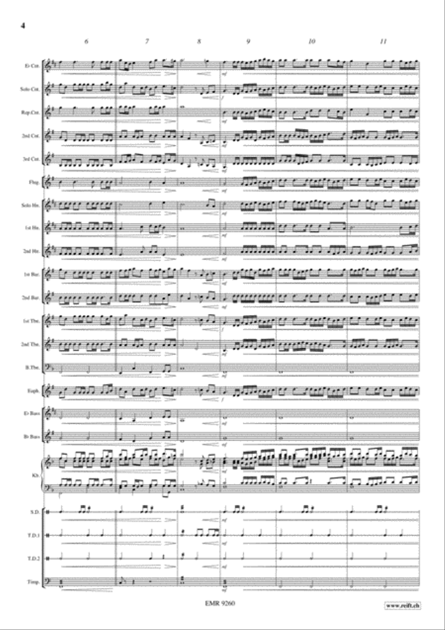Marche des Trompettes Brass Band scores gallery preview page 5