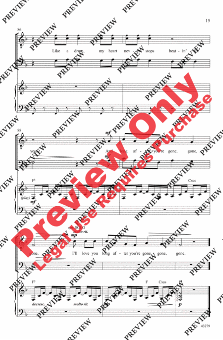 Gone, Gone, Gone Gone, Gone, Gone Men's Choir scores gallery preview page 15