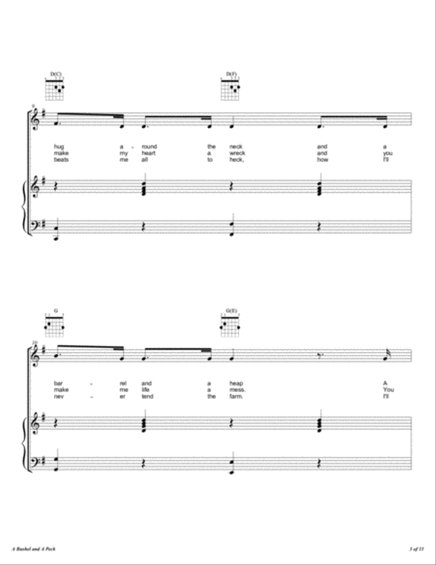 A Bushel And A Peck Voice scores gallery preview page 4