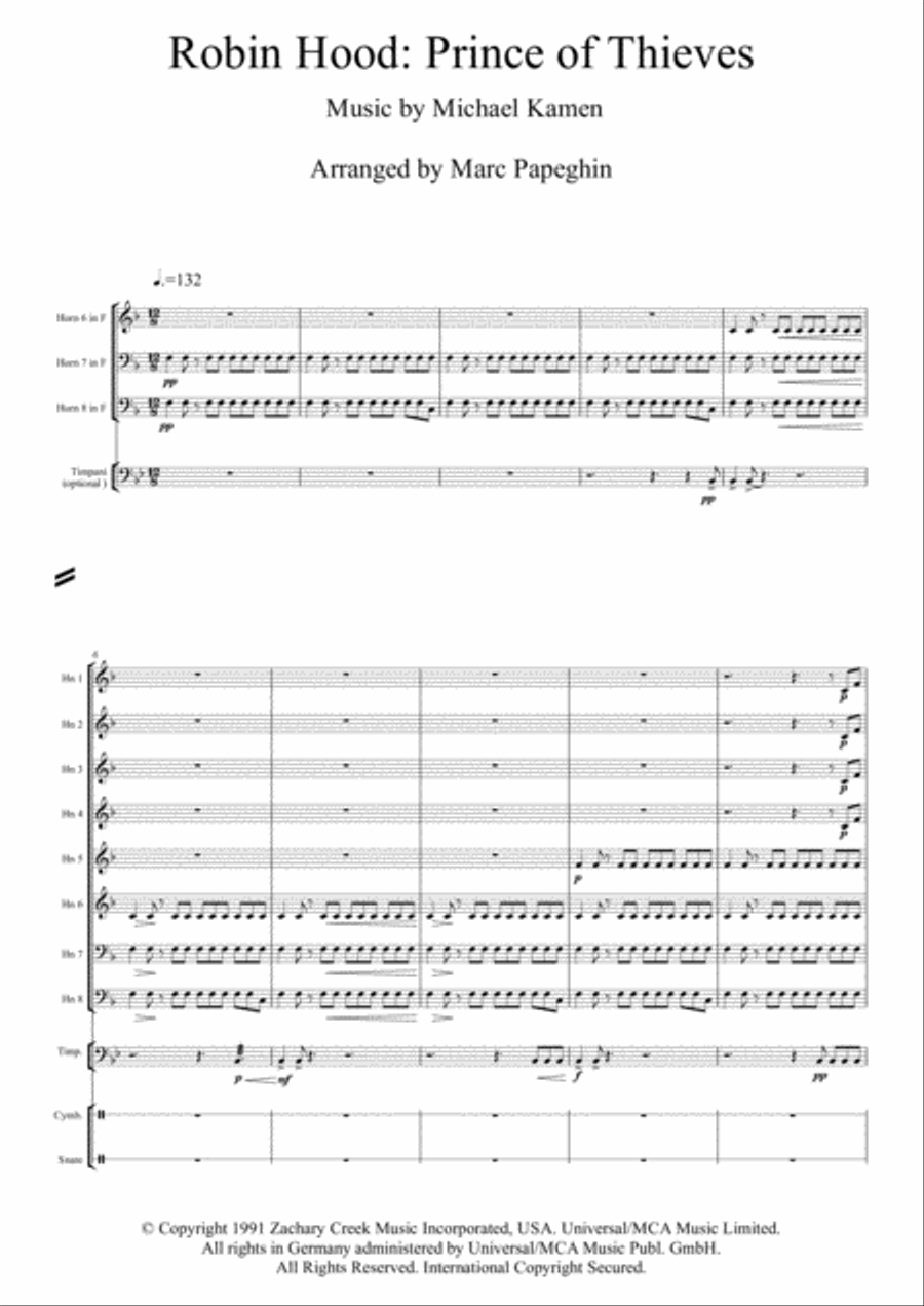 Main Title-prince Of Thieves Chamber Orchestra scores gallery preview page 2