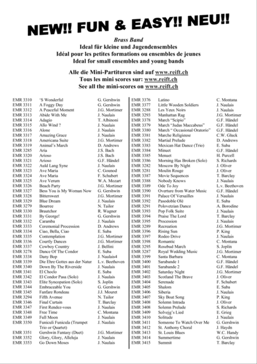 Trumpet Tune Brass Band scores gallery preview page 8