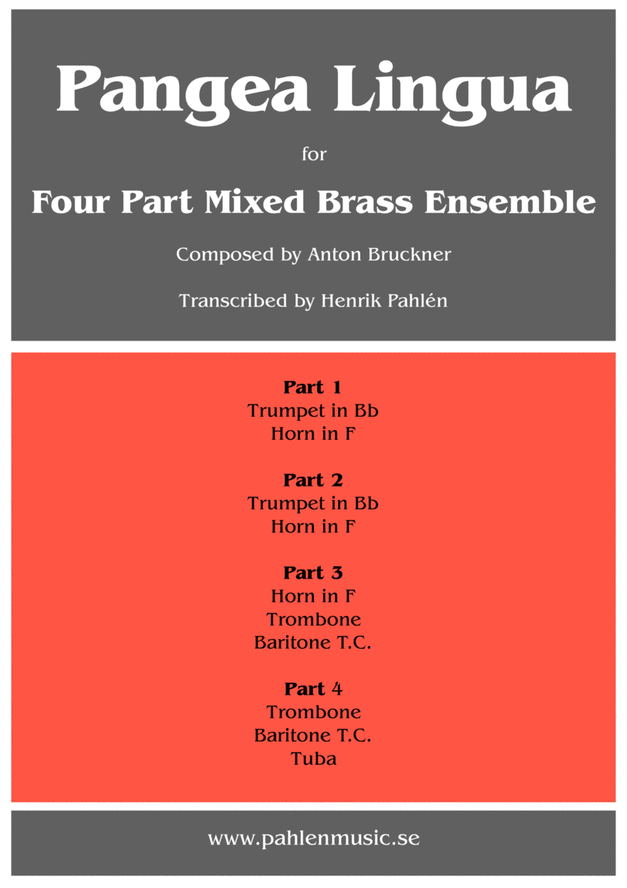 Pangea Lingua for Brass Ensemble Brass Ensemble scores gallery preview page 1