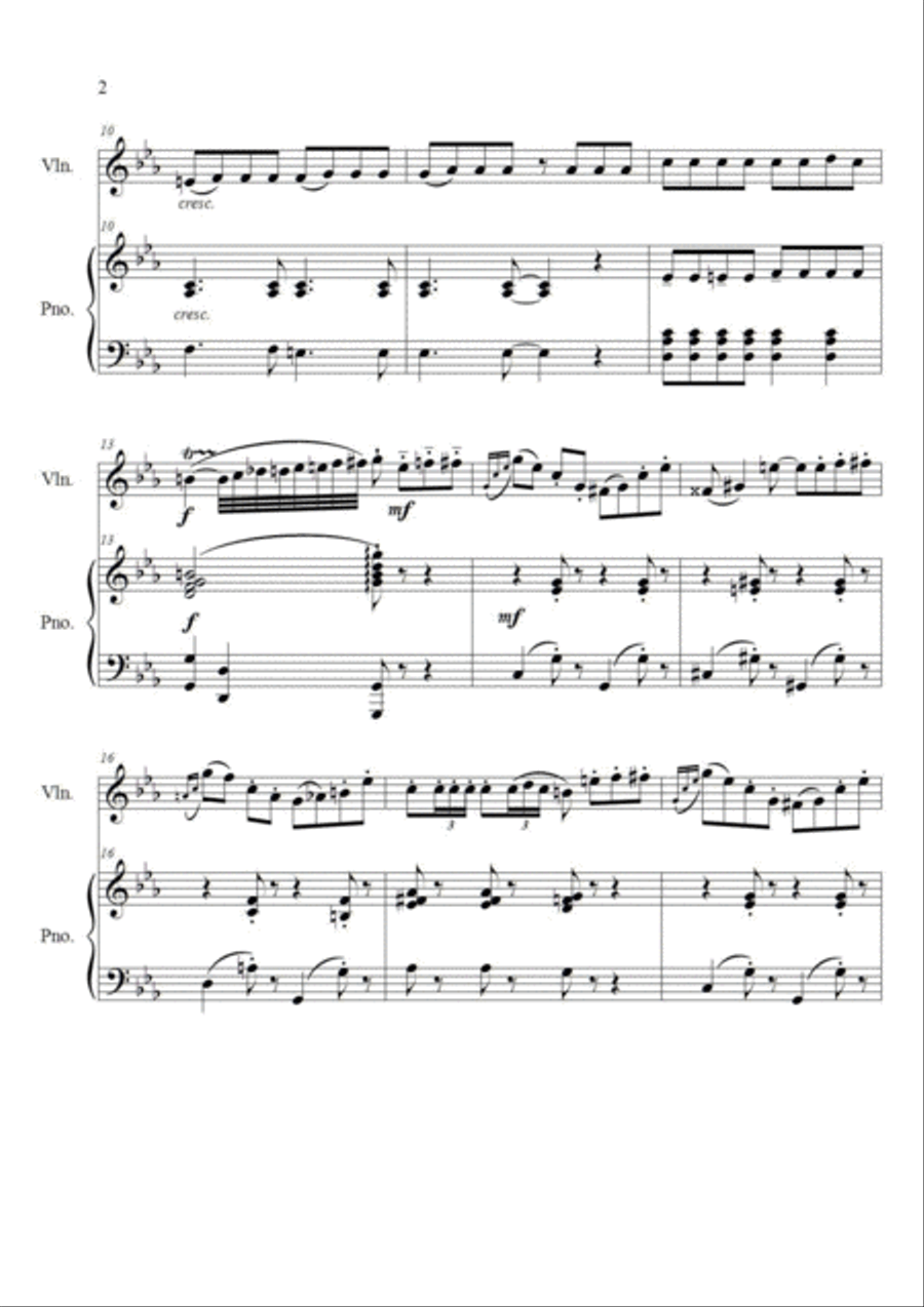 Penguins for Violin and Piano Violin Solo scores gallery preview page 2