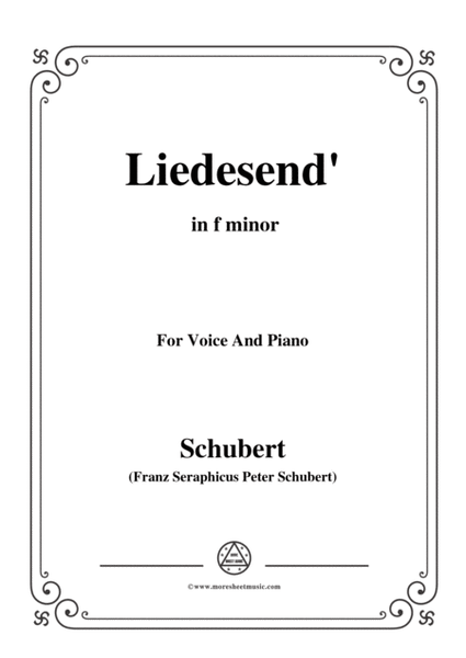 Schubert-Liedesend’,in f minor,for Voice and Piano image number null