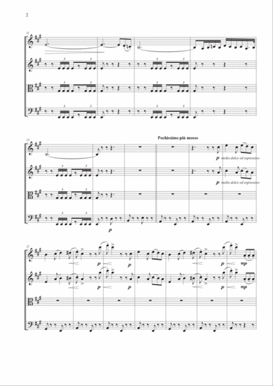 Capriccio Italien for String Quartet String Quartet scores gallery preview page 2