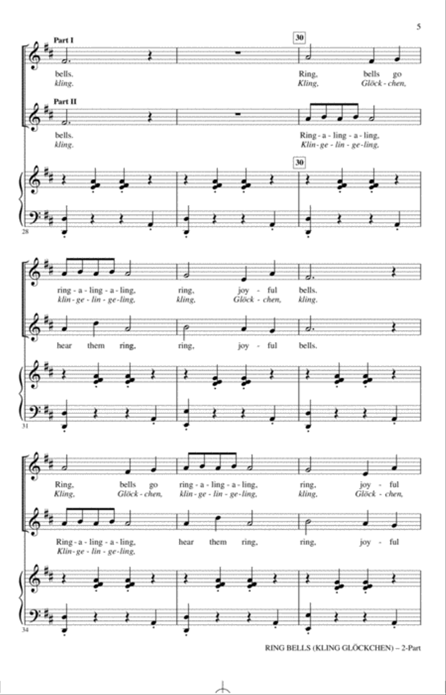 Ring Bells (Kling Glockchen) 2-Part scores gallery preview page 4