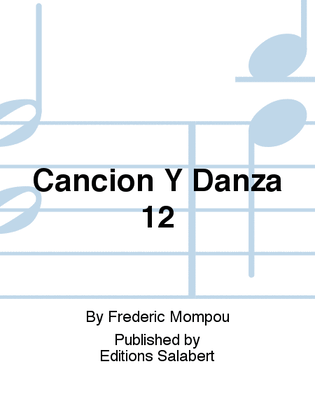 Book cover for Cancion Y Danza 12