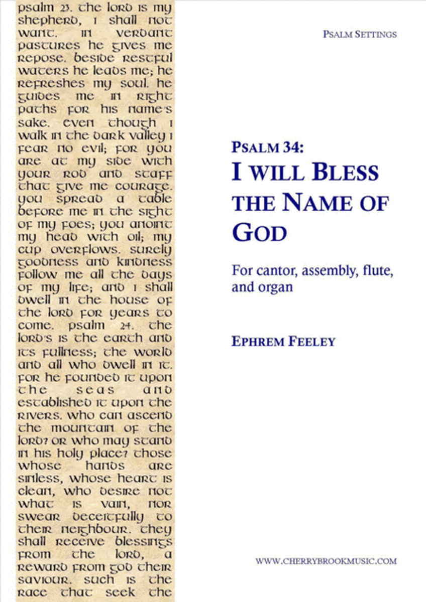 Psalm 34: I will Bless the Name of God