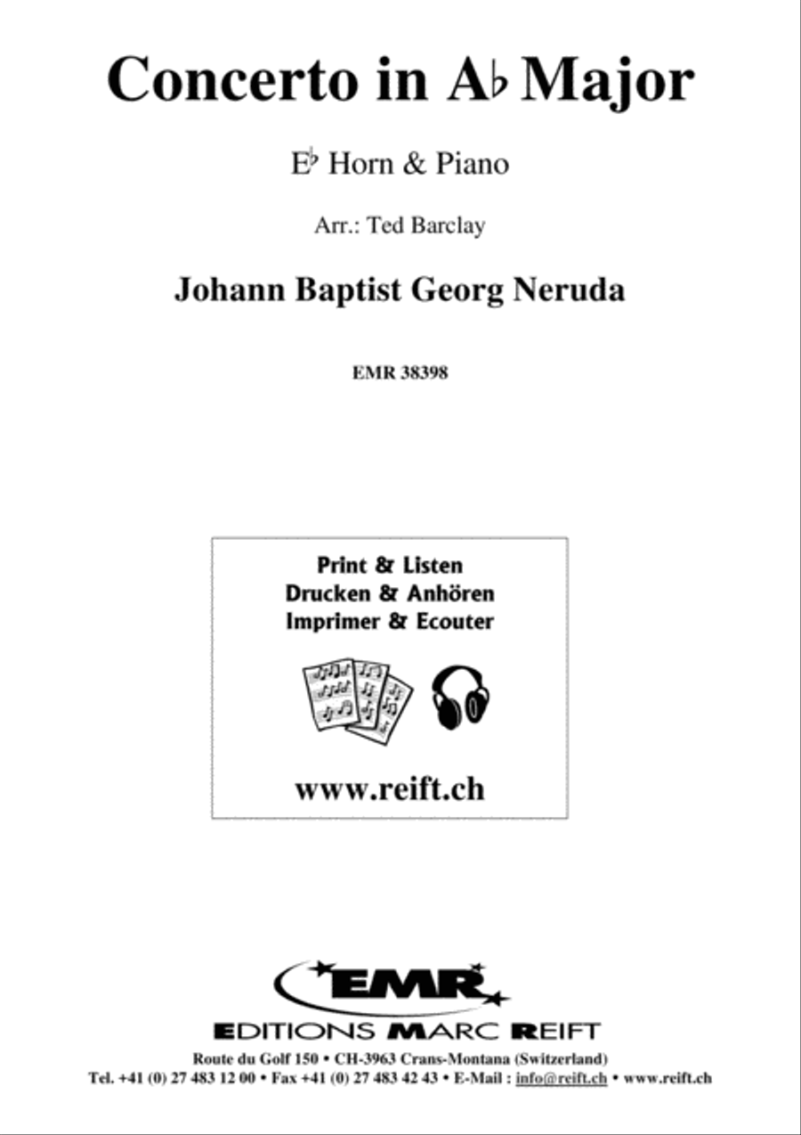 Concerto in Ab Major Horn scores gallery preview page 1