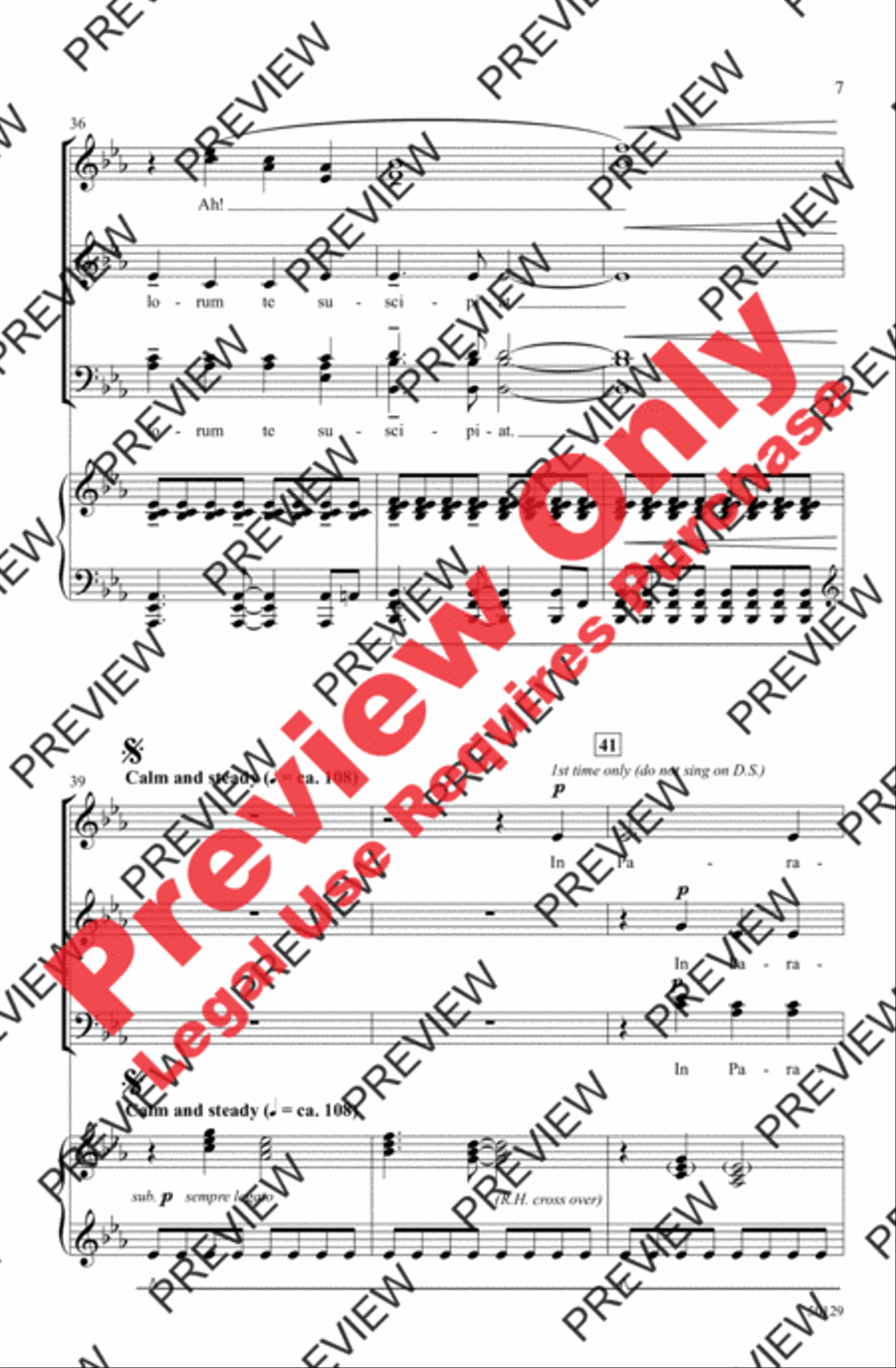 In Paradisum 4-Part scores gallery preview page 7