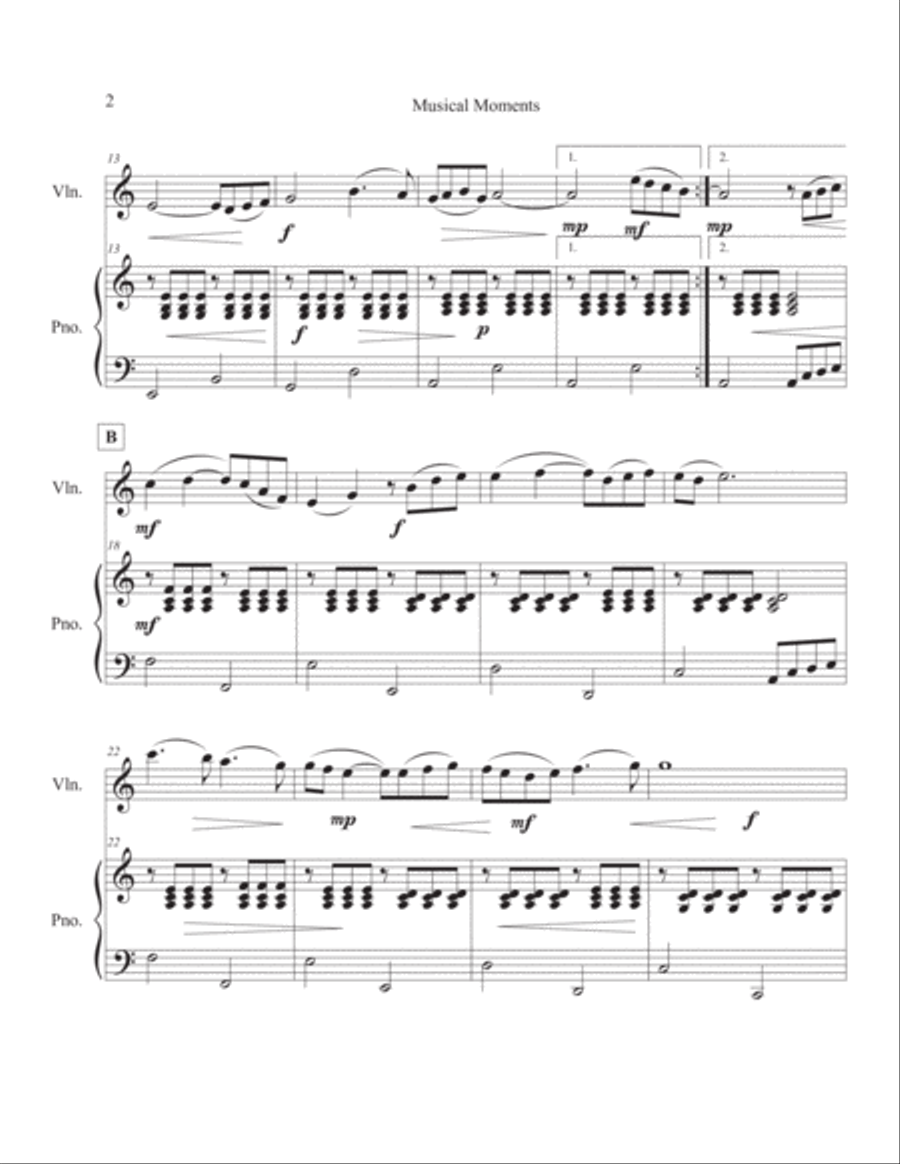 Musical Moments for Piano and Soloist Vol. 1 Flute scores gallery preview page 3