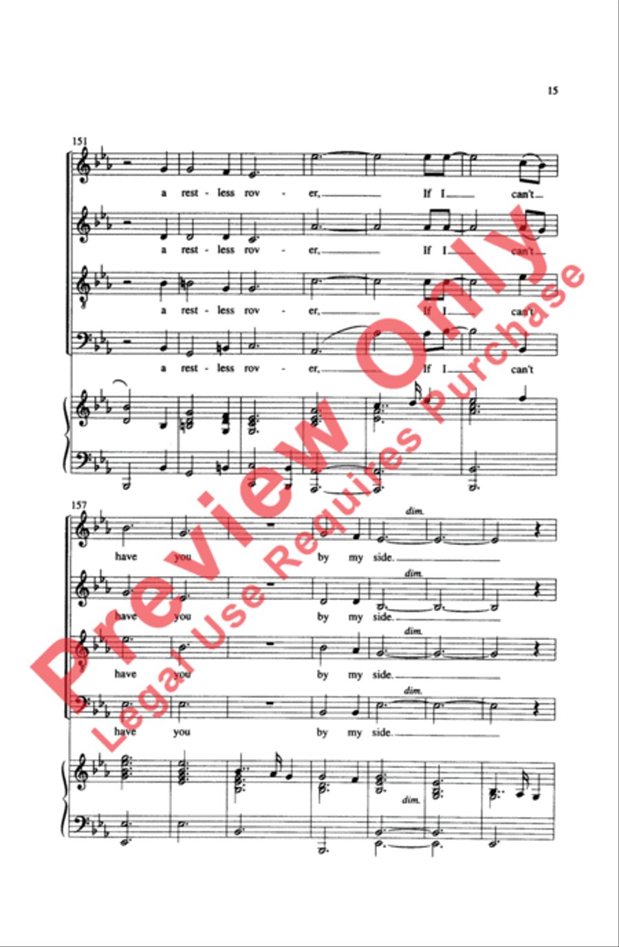 Fare Thee Well Love 4-Part scores gallery preview page 15