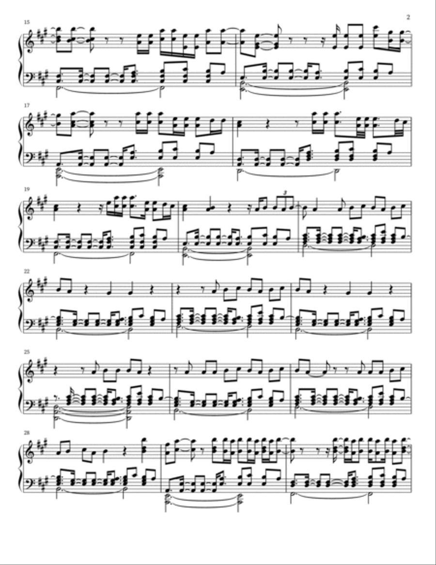 Tolerate It Piano Solo scores gallery preview page 2