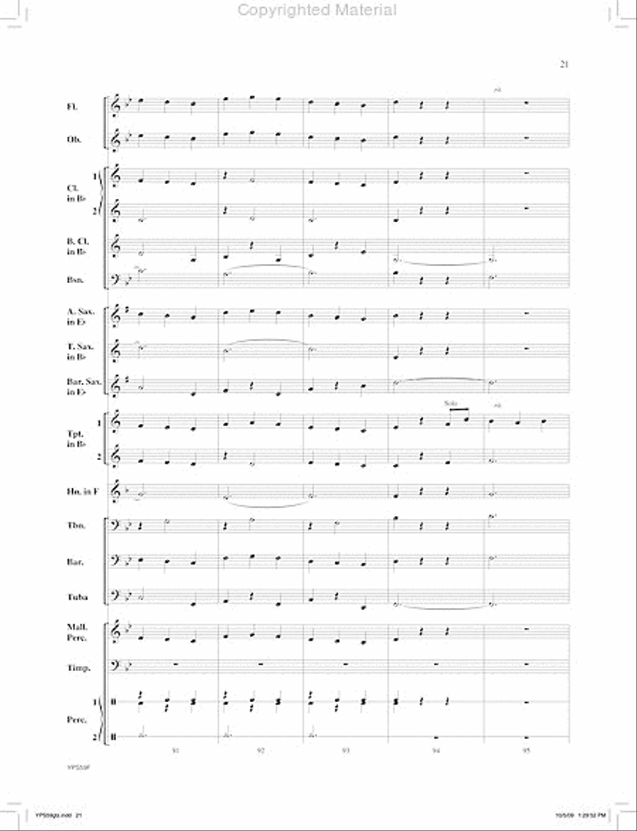 Selections from H.M.S Pianofore Concert Band scores gallery preview page 22