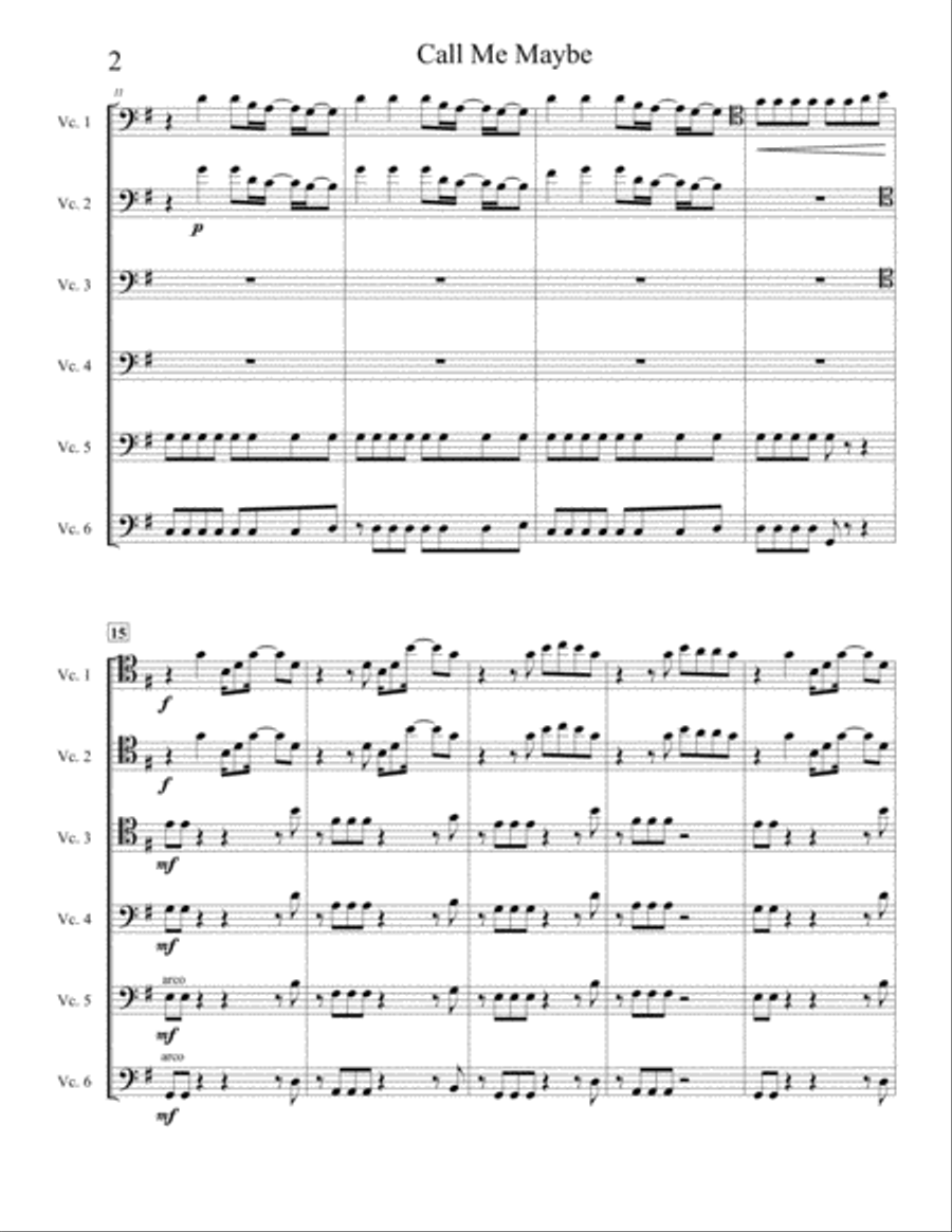 Call Me Maybe Large Ensemble scores gallery preview page 2