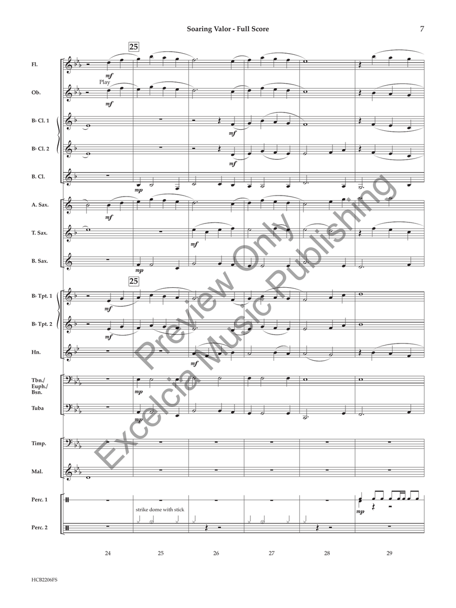 Soaring Valor (Score) Concert Band scores gallery preview page 8