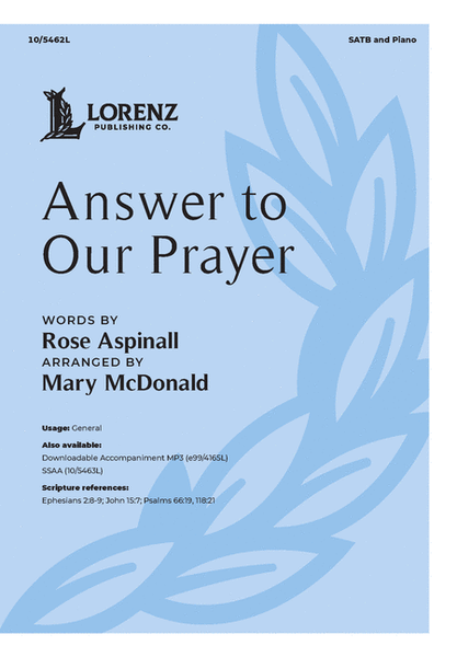 Answer to Our Prayer image number null