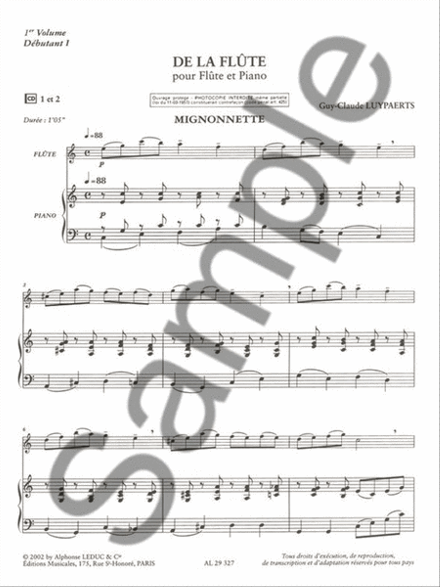 De La Flute Vol. 1 De La Flute Vol. 1 Flute Solo scores gallery preview page 2