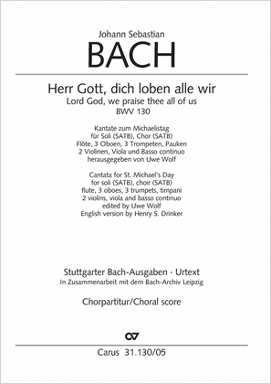Book cover for Lord God, we praise thee all of us (Herr Gott, dich loben alle wir)