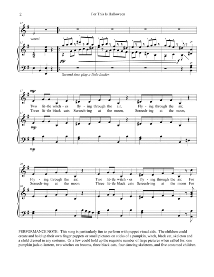For This Is Halloween For This Is Halloween Unison Choir scores gallery preview page 3