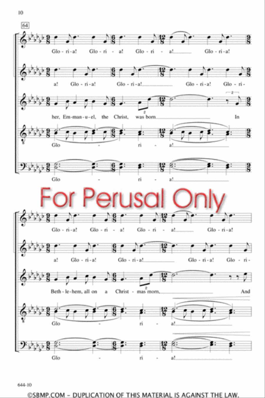 Gabriel's Message - SATB Octavo 4-Part scores gallery preview page 10
