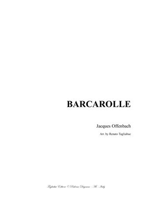 Book cover for BARCAROLLE From "Les contes d'Hoffmann" - Arr. for Soprano and Piano