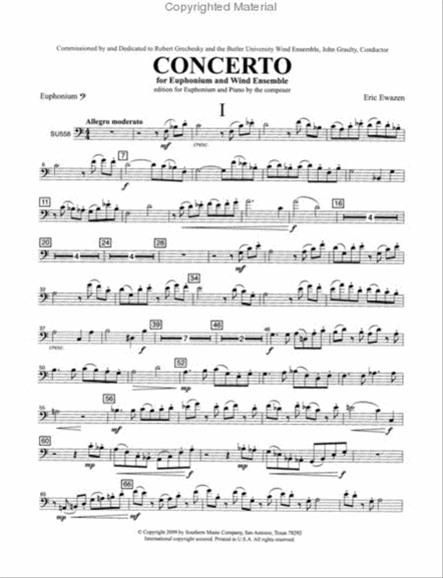 Concerto for Euphonium Baritone Horn scores gallery preview page 4