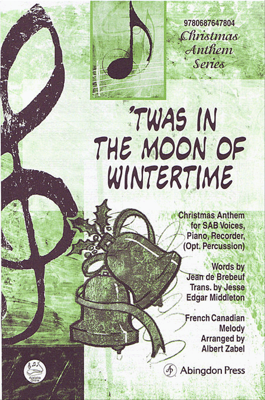 Twas In The Moon Of Wintertime 3-Part scores gallery preview page 1