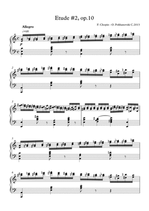 Chopin-Pokhanovski Piano Etude #2 arranged in double notes