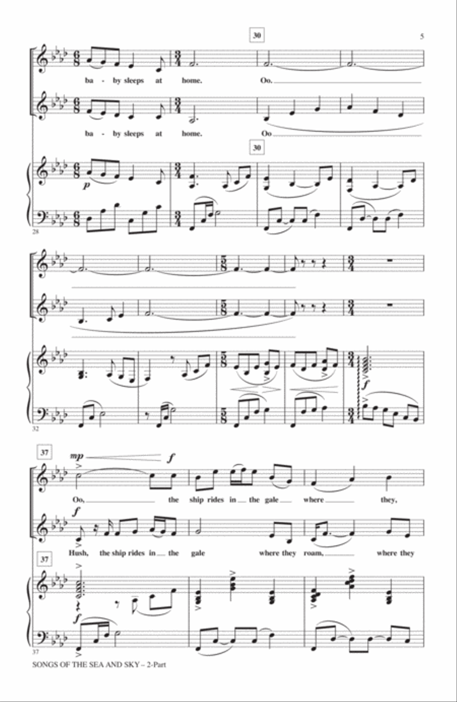 Songs Of The Sea And Sky 2-Part scores gallery preview page 3
