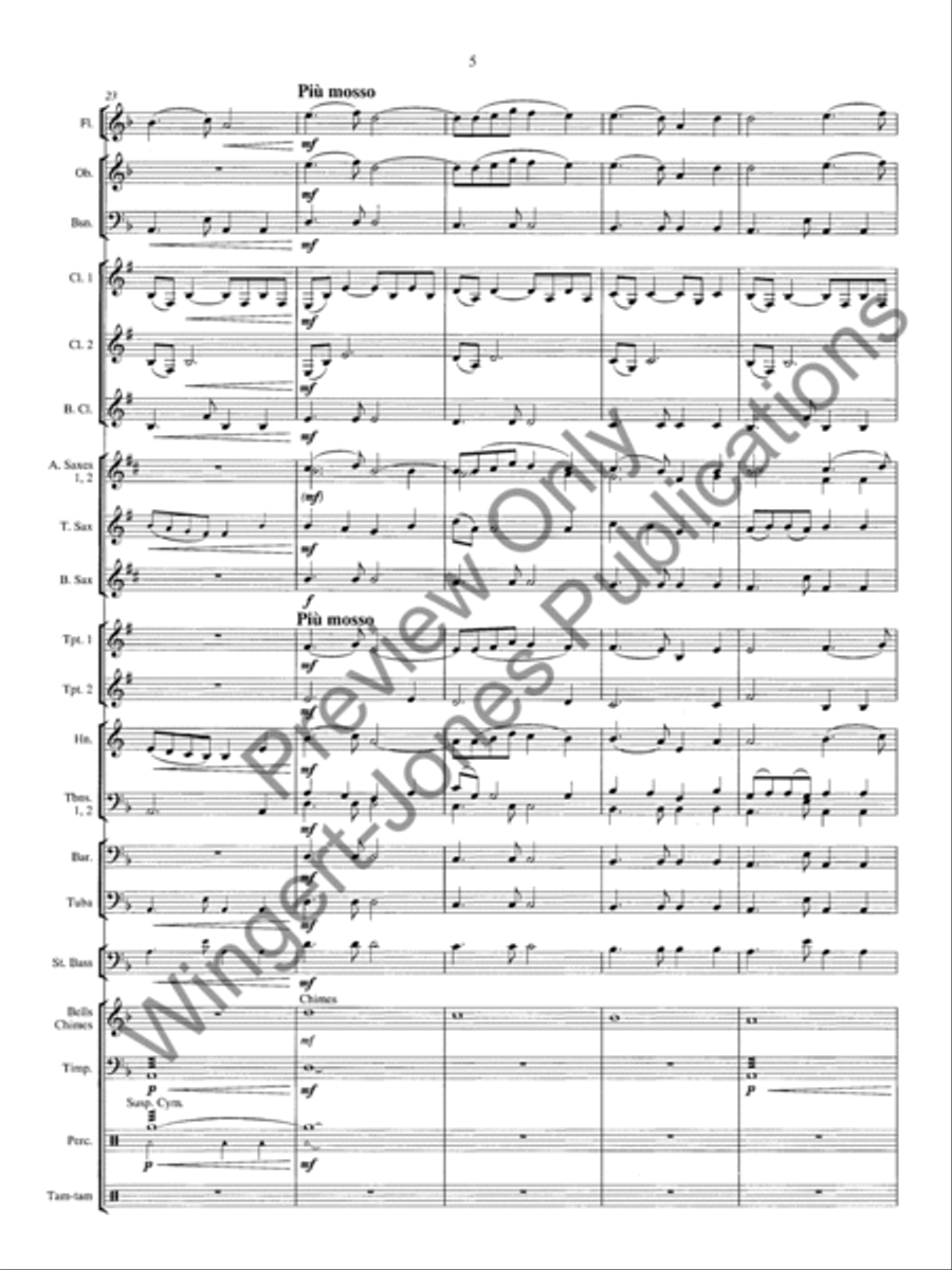 Rising Of The Assidium Moon Concert Band scores gallery preview page 10