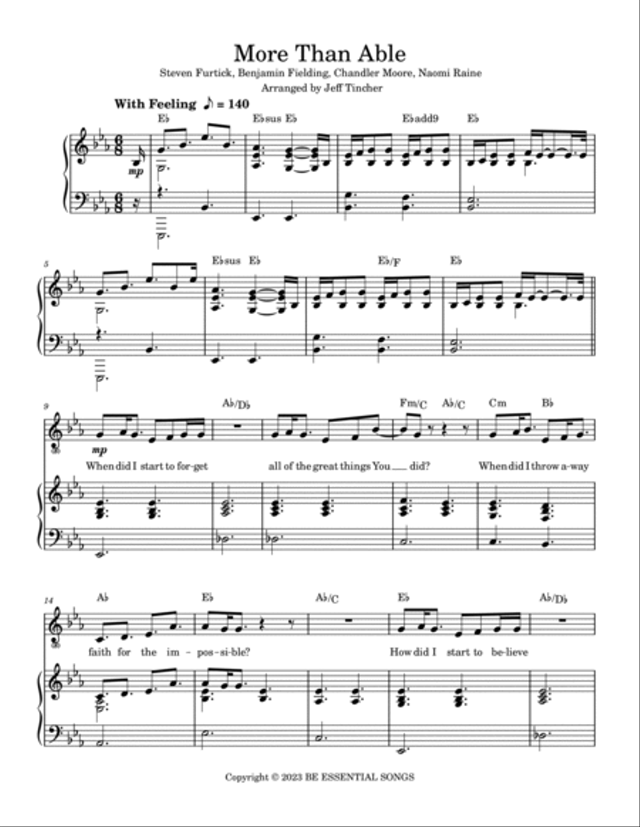 More Than Able Piano, Vocal, Guitar scores gallery preview page 2