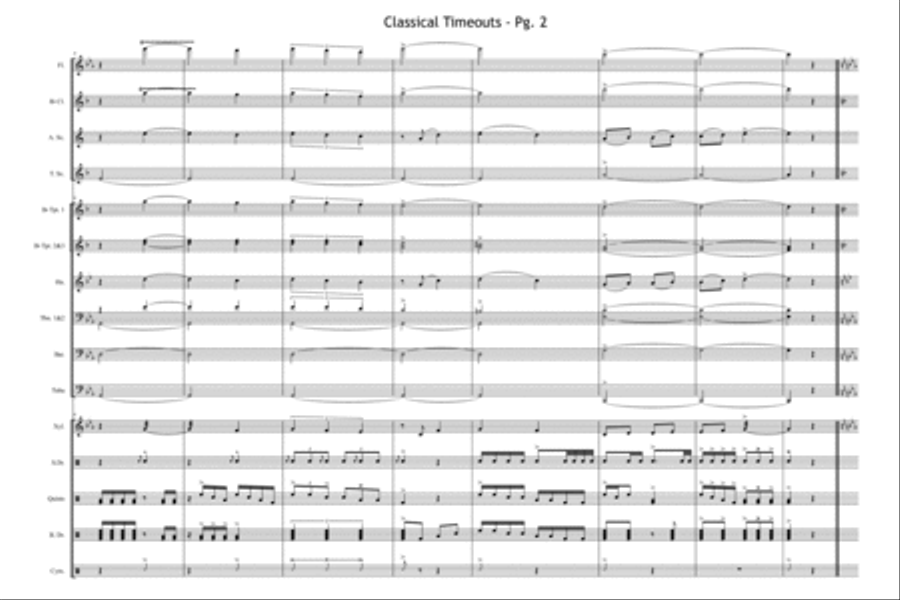Classical Time Outs Marching Band scores gallery preview page 3