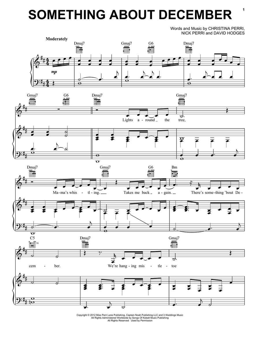 Something About December Something About December Acoustic Guitar scores gallery preview page 1