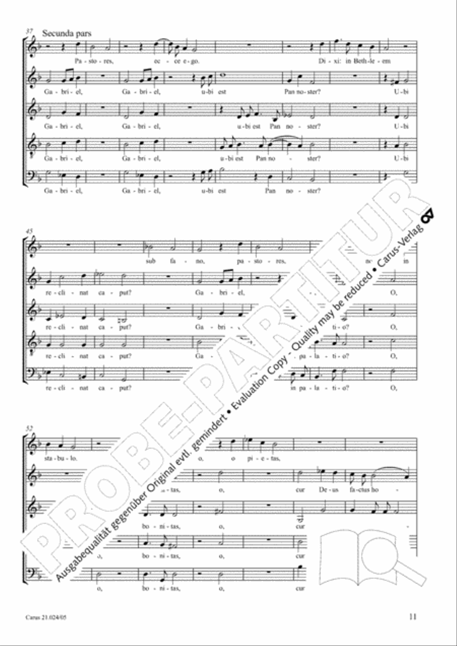 Four Christmas motets (Vier Motetten fur die Weihnachtszeit) Choir scores gallery preview page 12