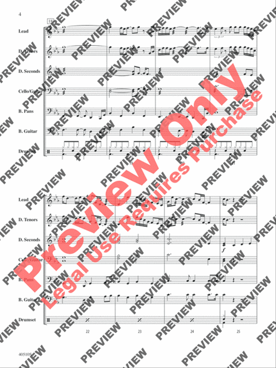 Europa (Earth's Cry Heaven's Smile) Steel Drum Band scores gallery preview page 21