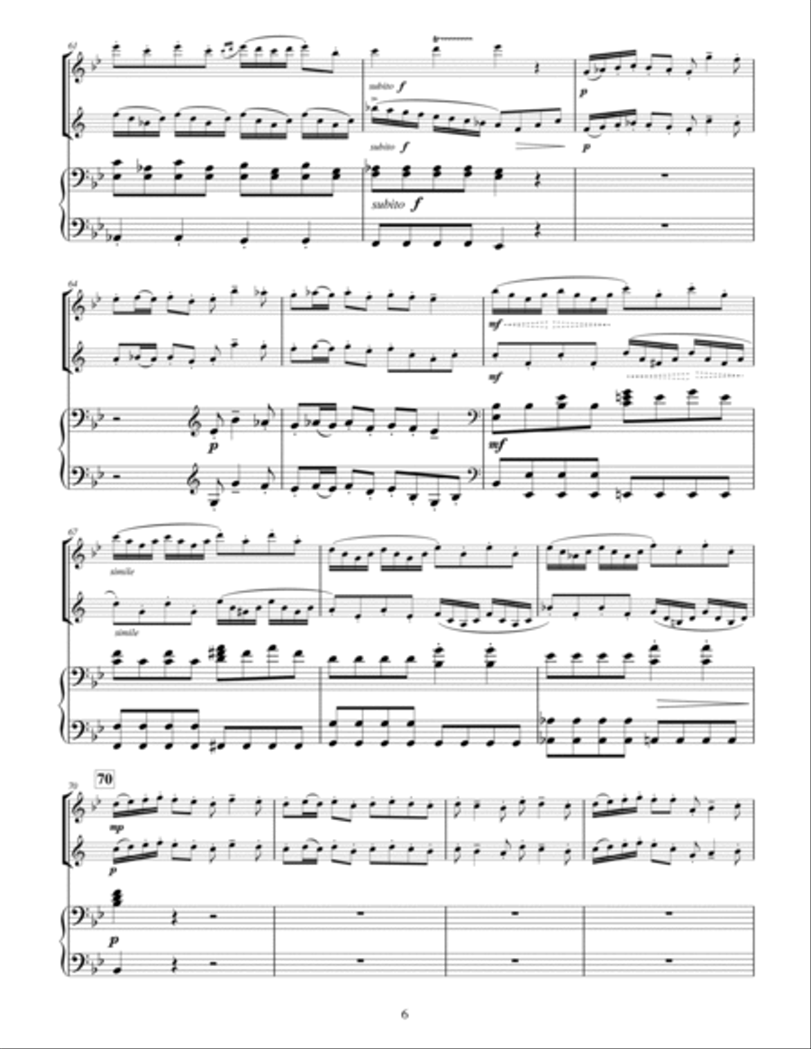 Arrival of the Queen of Sheba Woodwind Duet scores gallery preview page 6