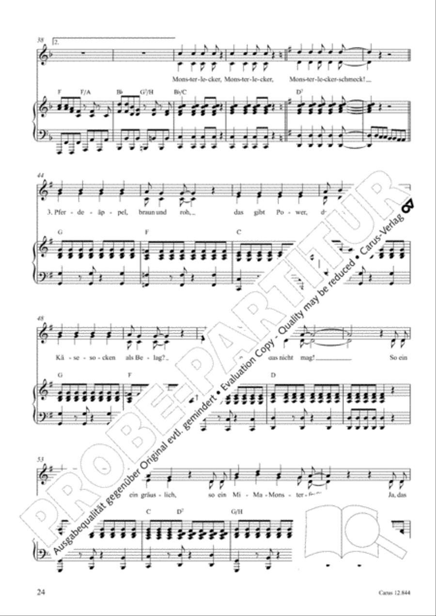 Gruselmonsterzaubersongs. Heft II Children's Choir scores gallery preview page 25