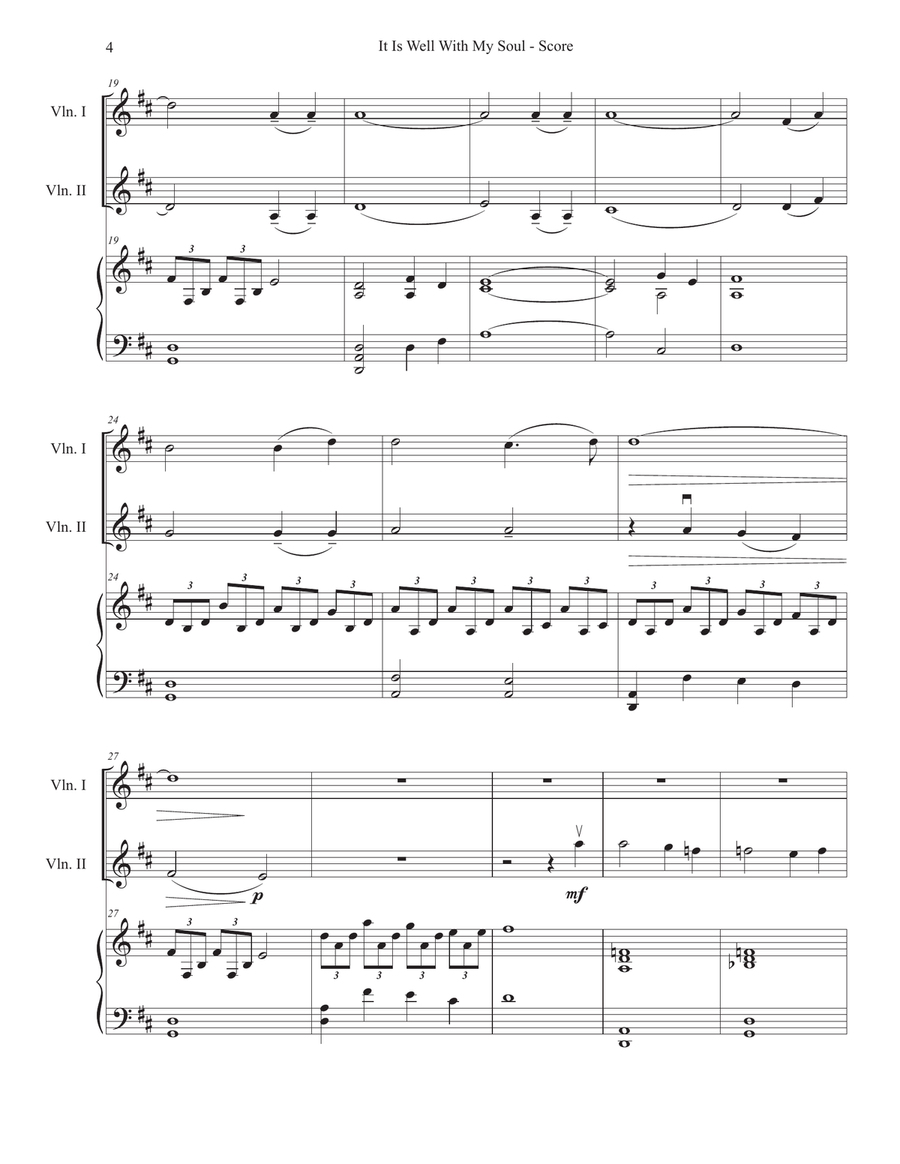 It Is Well With My Soul - Violin Duet String Duet scores gallery preview page 4