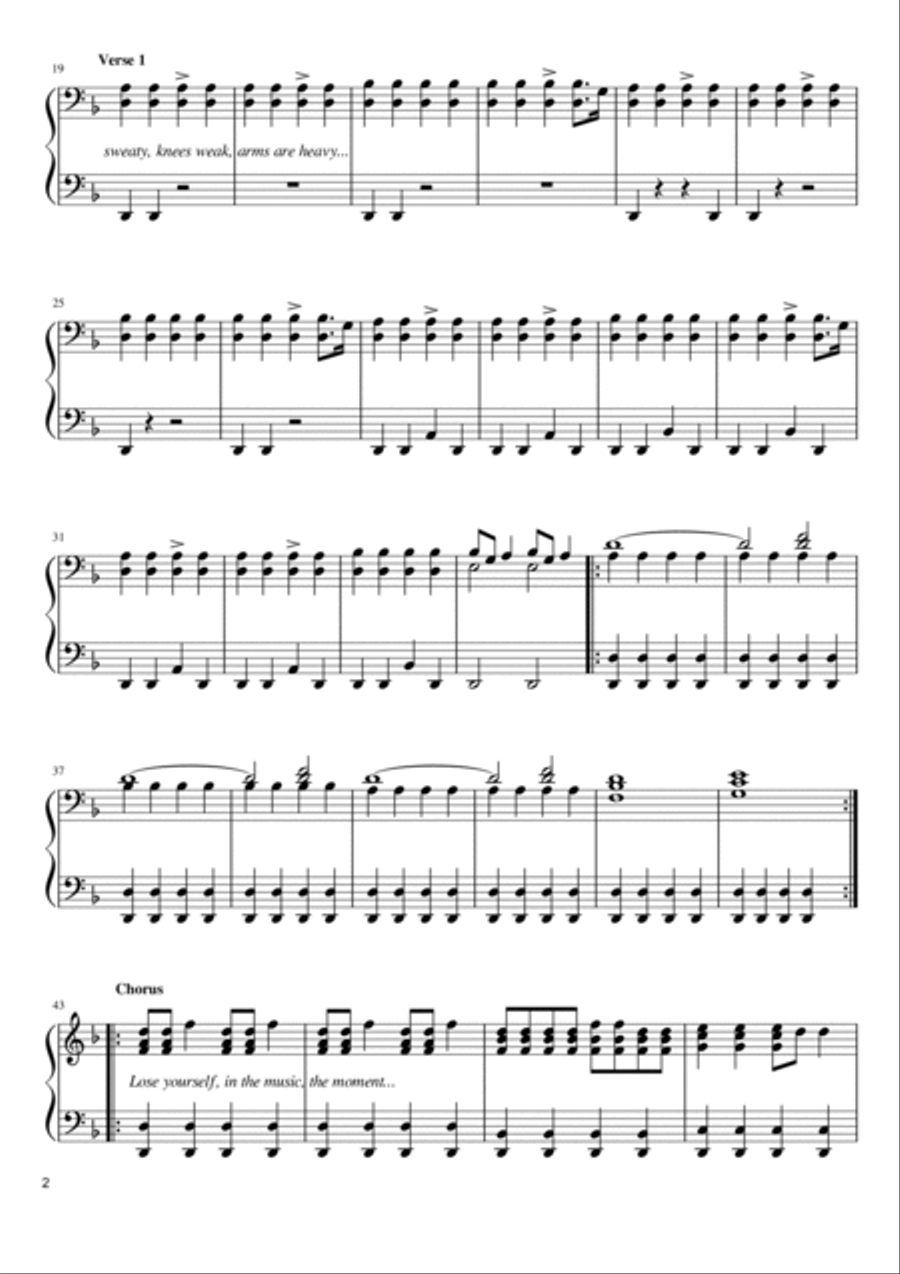 Lose Yourself Voice scores gallery preview page 2