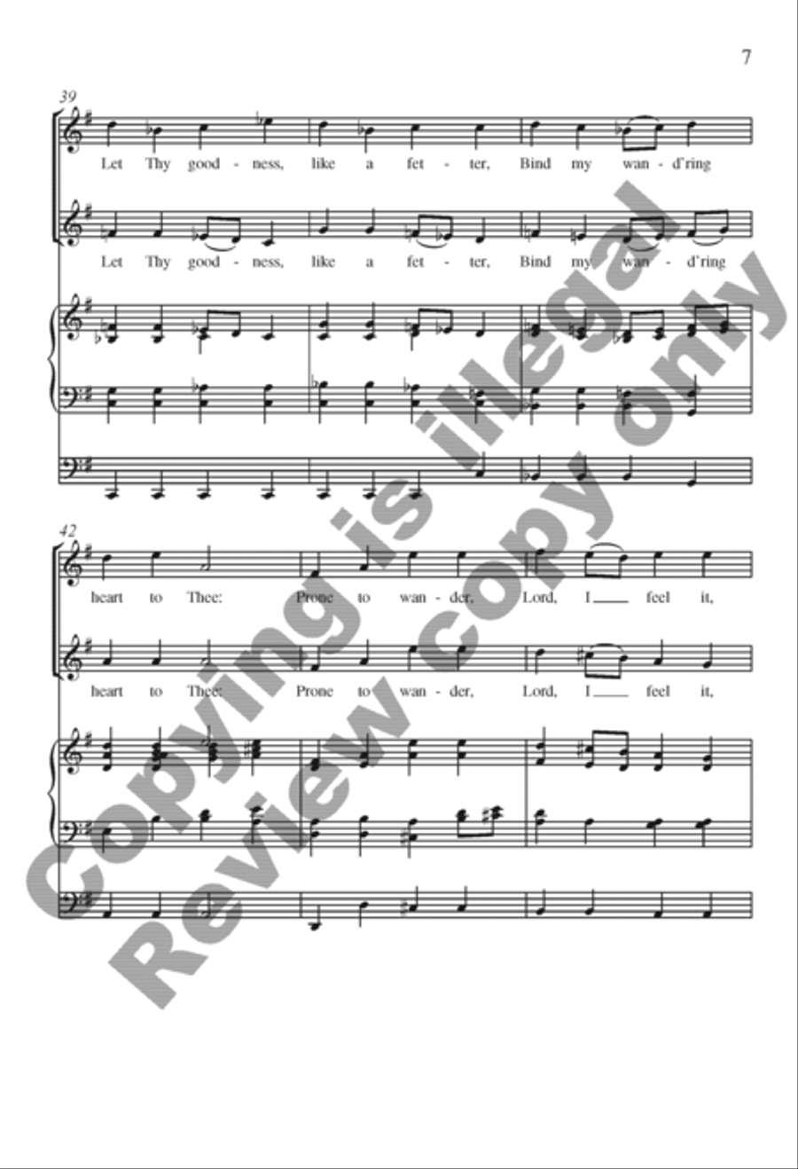 Come, Thou Fount of every blessing 4-Part scores gallery preview page 12